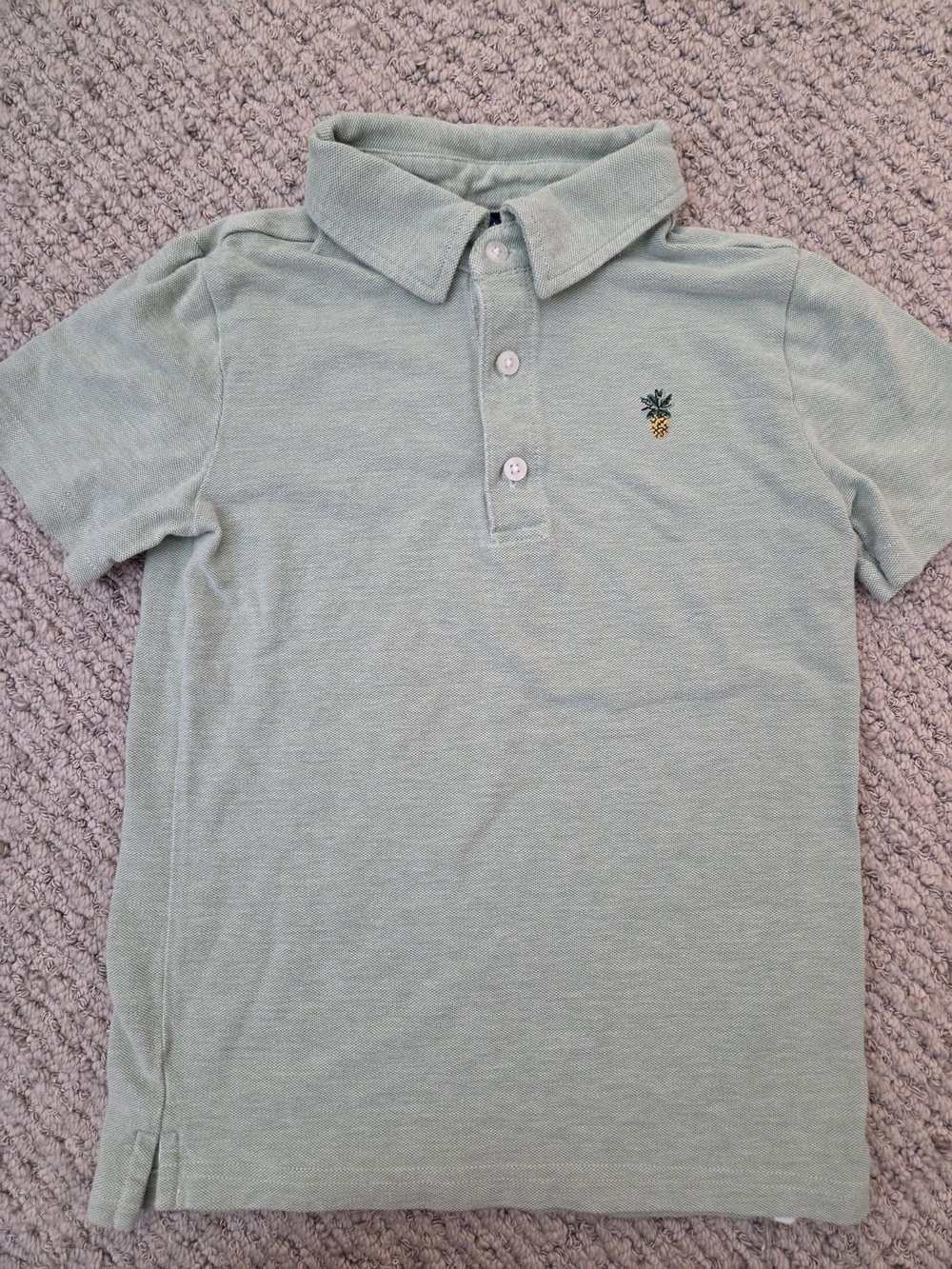 Janie and Jack Light Sage Green Pineapple Polo Kids Size 6
